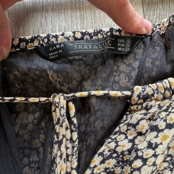 Zara Trafaluc Size Small Floral Tunic Dress - Picture 3 of 7